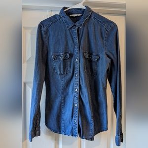 LOFT Denim Button Up Size Medium